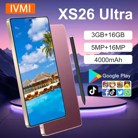 IVMI XS26 Ultra Smartphone Android 3GB+16GB 6.9'' Dual SIM GPS Face Unlock 4G Network WIFI Google Play Store Mobile Phones