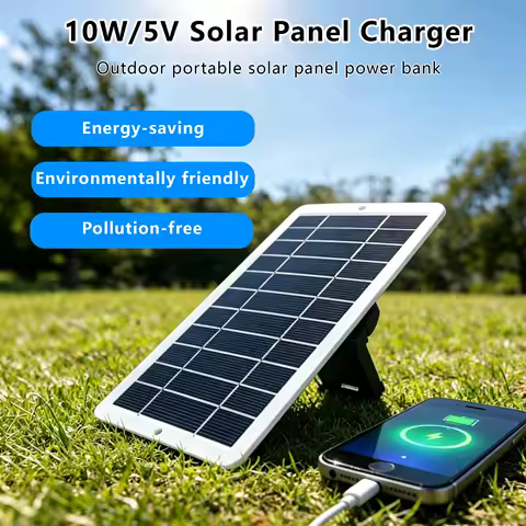 10W Portable Solar Charging Panel with USB Port, Fast Charging Power Bank, Suitable for Phones, Camping, Outdoor Travel, and Hik