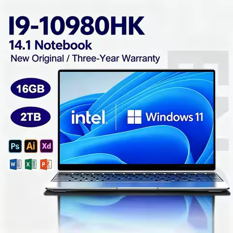 2026 Intel Core i9-10980HK Notebook Windows 11 Pro 14.1inch Laptop 16GB RAM 1TB/2TB SSD Fingerprint UnIock Office Game Laptops