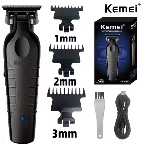 Kemei KM-2299 Professional Hair Clipper 1200mAh Electric Hair Clippers USB Rechargeable Hair Trimmers Hair Cutting Machine