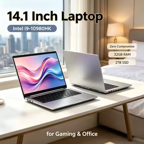 i9 10980HK Intel Core 14.1 Inch Pro Laptop 8C 16T 2.4 5.3GHz 16MB 45W 32GB RAM 2TB M.2 SSD Gaming Notebook Office Fast New