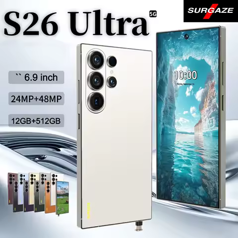 SURGAZE High-Performance S26 Ultra Smartphone Android12 5200mAh 12GB+512GB 6.9Inch 4G 5G Dual SIM Global Version Mobile Phone